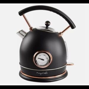 Tea Kettle 1.8 l 7.6 -Cups Matte Black Rose Gold Half Circle Electric Thermostat